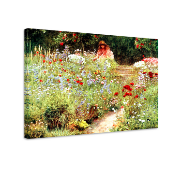 Cuadro de paisaje Jardín vintage estilo cottagecore - TenVinilo