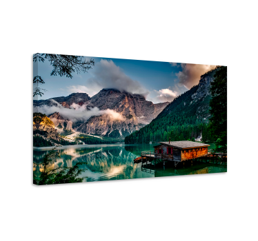 Cuadro de paisaje Vistas al lago estilo cottagecore - TenVinilo