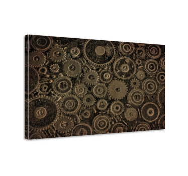 Cuadro decorativo moderno Patrón de engranajes de estilo industri - TenVinilo