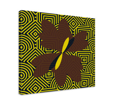 Cuadro ornamental Estilo africano marrón y amarillo - TenVinilo