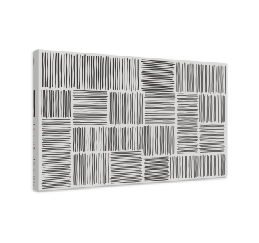 Cuadro decorativo moderno Línea blackwhite estilo de mediados de  - TenVinilo
