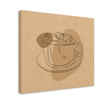 Cuadro cocina Taza de cafe minimalista - TenVinilo
