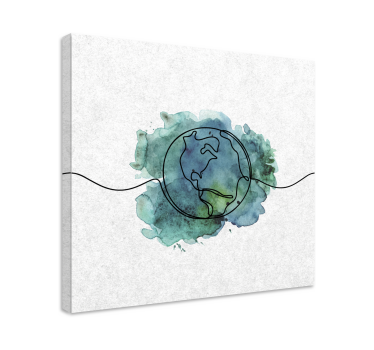 Cuadro salón Esfera terrestre minimalista - TenVinilo
