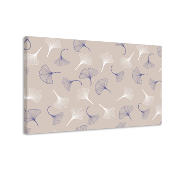 Cuadro decorativo moderno Crema de hojas de ginkgo - TenVinilo