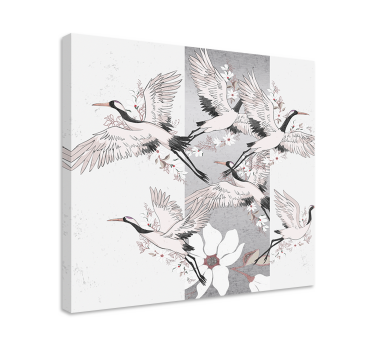 Cuadro artístico Raya artística de aves orientales - TenVinilo