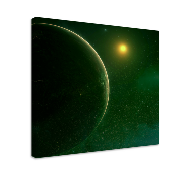 Cuadro de mandala esfera verde cósmica - TenVinilo