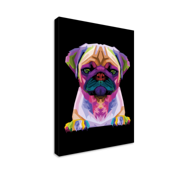 Cuadro de perro Perro lindo de animales geométricos - TenVinilo