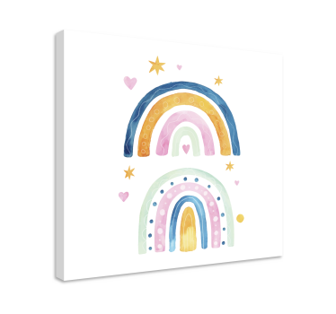 Cuadro decorativo moderno Arcoiris de acuarela - TenVinilo