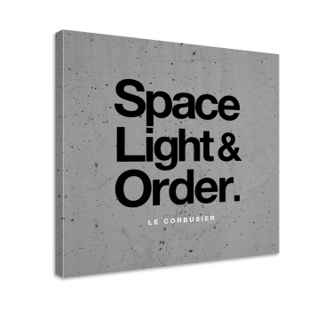 Cuadro con frase Las necesidades de le corbusier - TenVinilo