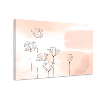 Cuadro flores Línea de flores - TenVinilo