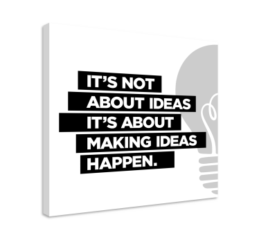 Cuadro frase motivadora las ideas son la base de todo éxito. Son  - TenVinilo
