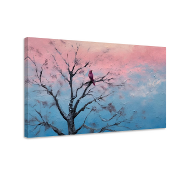 Cuadro artístico un pájaro en un árbol - TenVinilo