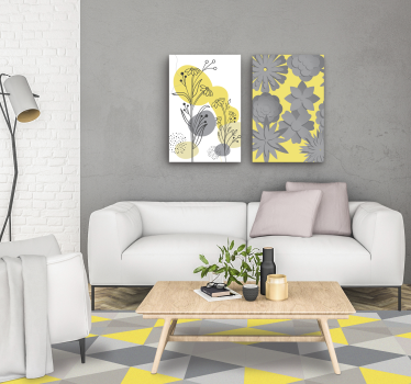 Cuadro estilo nórdico Plantas pantone - TenVinilo