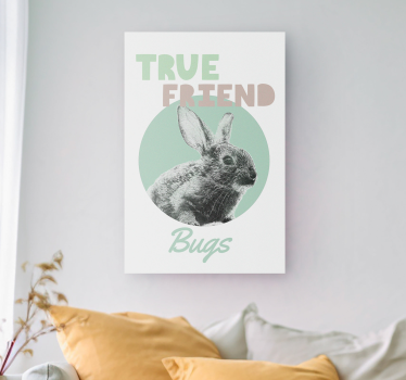Cuadro personalizable verdadero amigo de los animales - TenVinilo