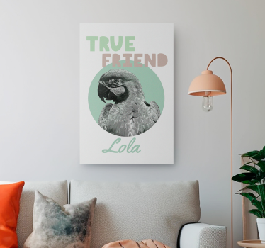 Cuadro personalizable verdadero amigo de los animales - TenVinilo