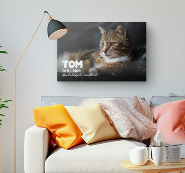 Cuadro para salón aquí yace una mascota muy querida. Siempre vivi - TenVinilo