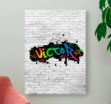 Cuadro para dormitorio nombre personalizadoNombre personalizado - TenVinilo