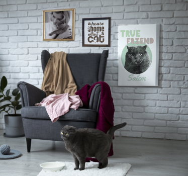 Cuadro personalizable verdadero amigo de los animales - TenVinilo