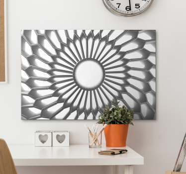 Cuadro 3D profundidad mandala blanco - TenVinilo