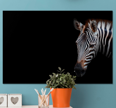 Cuadro animales cebra en primer plano - TenVinilo