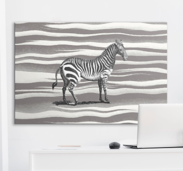 Cuadro animales diseño rayas de cebra - TenVinilo