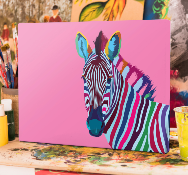 Cuadro animales imagen de cebra vibrante - TenVinilo