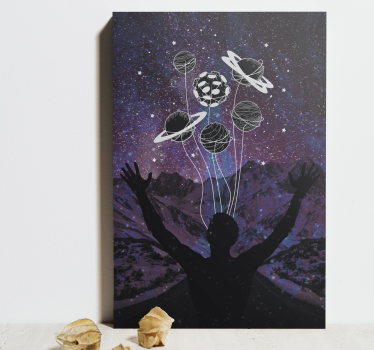 Cuadro arte el universo en tus manos - TenVinilo
