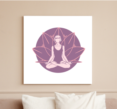 Cuadro artístico Arte de la meditación de la flor de loto - TenVinilo