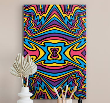 Cuadro artístico Colores vivos líneas maravillosas - TenVinilo