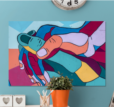 Cuadro artístico Ejemplo colorido de las manos dibujadas a mano - TenVinilo