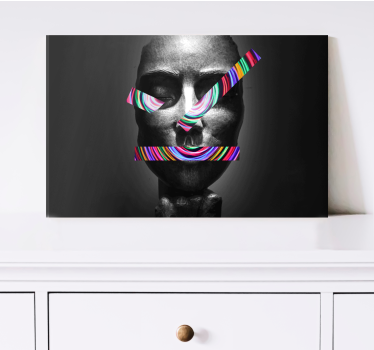 Cuadro artístico escultura de cara abstracta - TenVinilo