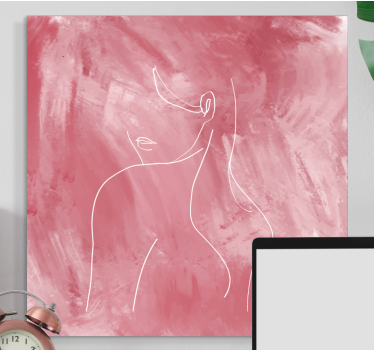 Cuadro artístico línea femenina abstracta - TenVinilo