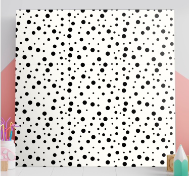 Cuadro artístico Lunares negros sobre fondo blanco - TenVinilo