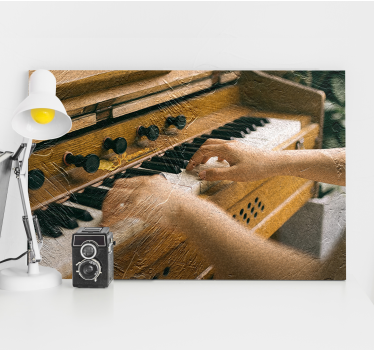Cuadro artístico Manos tocando el piano - TenVinilo