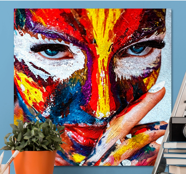 Cuadro artístico Mujer pintada al óleo - TenVinilo