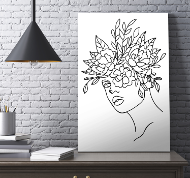 Cuadro artístico Mujeres con cara de flor - TenVinilo