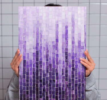 Cuadro artístico Patrón de azulejos efecto ombre - TenVinilo