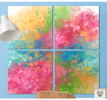 Cuadro artístico Pintura de salpicaduras de colorido - TenVinilo