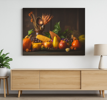 Cuadro para cocina diseño de frutas rústicas - TenVinilo