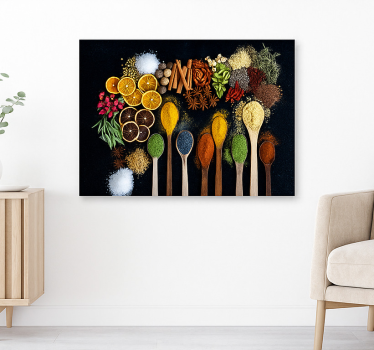 Cuadro para cocina hierbas coloridas - TenVinilo