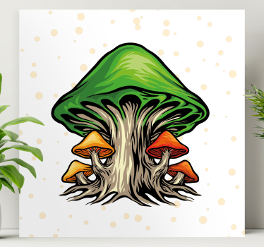 Cuadro cocina Planta de hongo de naturaleza espeluznante - TenVinilo