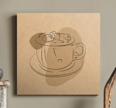 Cuadro cocina Taza de cafe minimalista - TenVinilo
