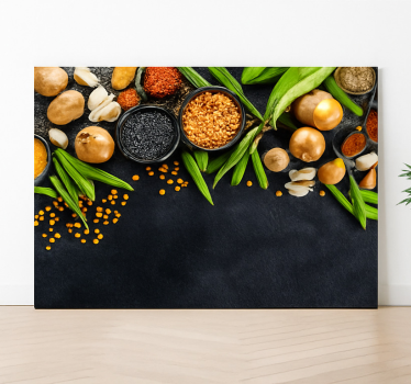 Cuadro para cocina verduras y especias - TenVinilo