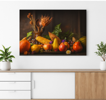 Cuadro para cocina verduras y frutas rústicas - TenVinilo