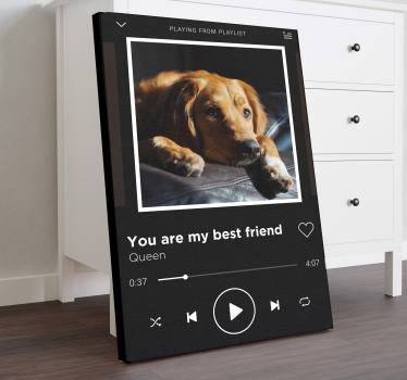 Cuadro con canción Spotify fondo negro - TenVinilo