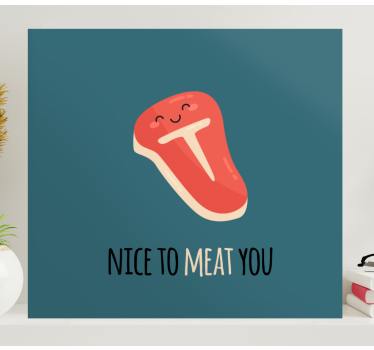 Cuadro con frase Agradable a la carne que citas - TenVinilo