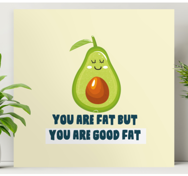 Cuadro con frase Cita divertida con aguacate - TenVinilo