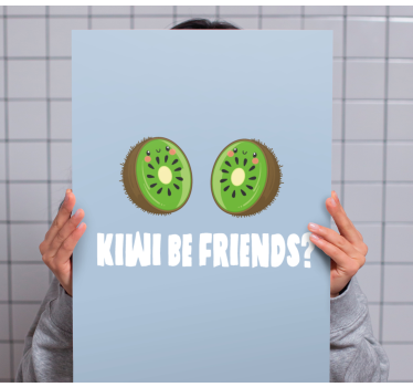 Cuadro con frase Cita divertida con kiwis - TenVinilo