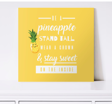 Cuadro con frase Cita divertida con piña - TenVinilo