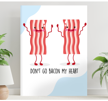 Cuadro con frase Cita divertida con tocino - TenVinilo